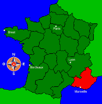 La rgion Provence-Alpes-Cte d'Azur en France